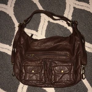 Brown leather purse